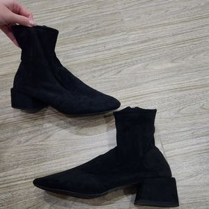 Stylenanda black suede sock boots